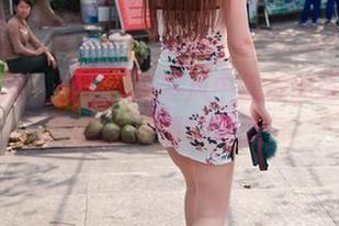 魔镜街拍 – 婷婷：在寒风中绽放的圣诞肉丝美人高清写真集
